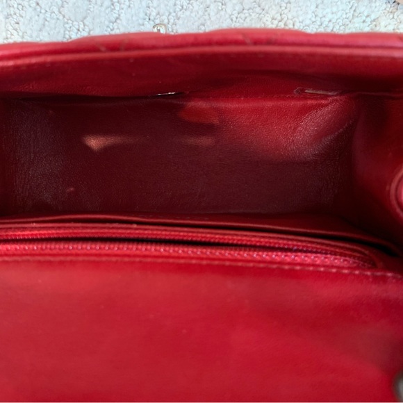 Chanel Lambskin Quilted Mini Square Flap Red - Picture 8 of 10
